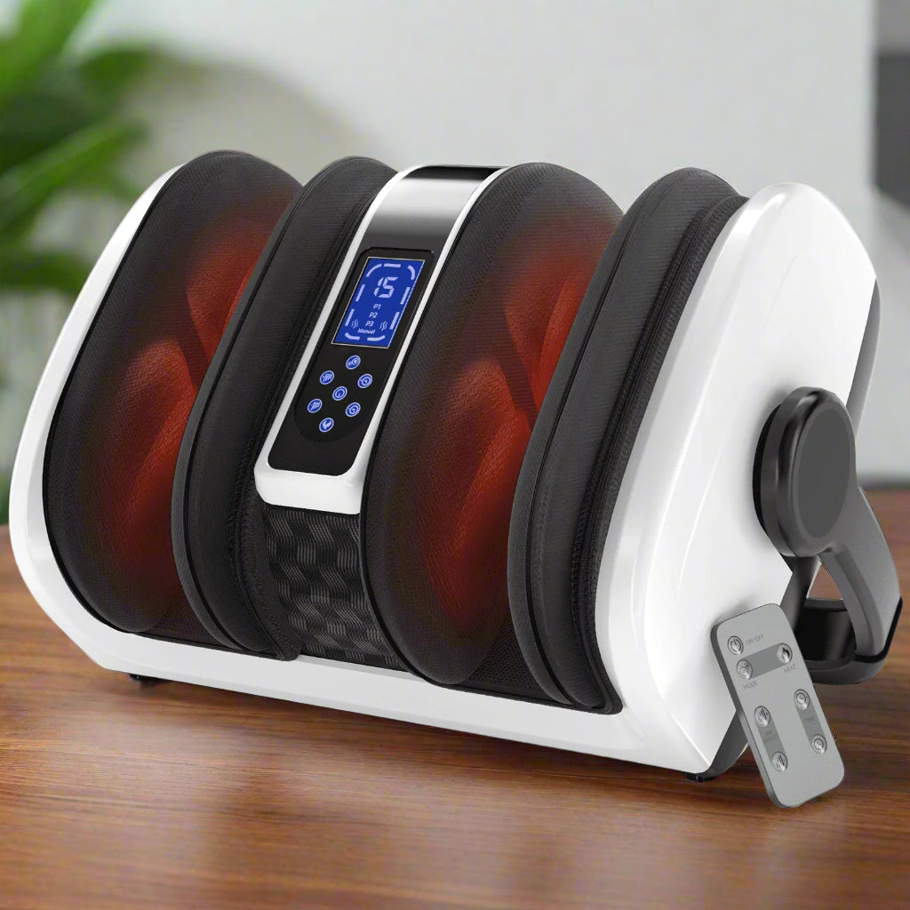 Shiatsu Foot Massager with Heat: Foot Massager for Neuropathy, Plantar Fasciitis, Circulation and Pain Relief - Feet Massager for Massage Foot Calf Ankle Arm.