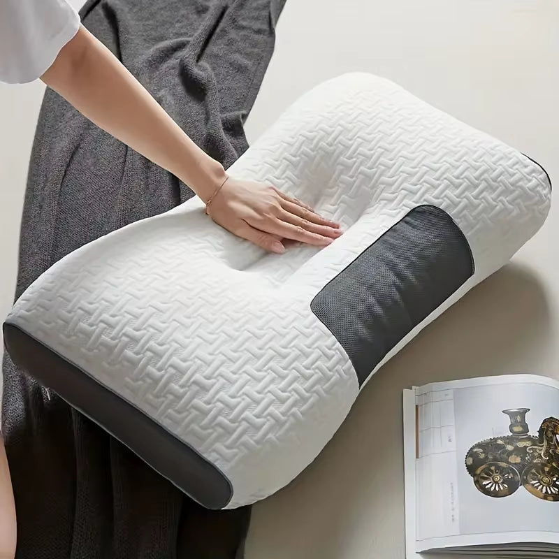 [Massage Neck Pillow] 1Pcs Soft Adjustable Ergonomic Knitted Massage Neck Pillow Orthopedic Contour Support Pillow