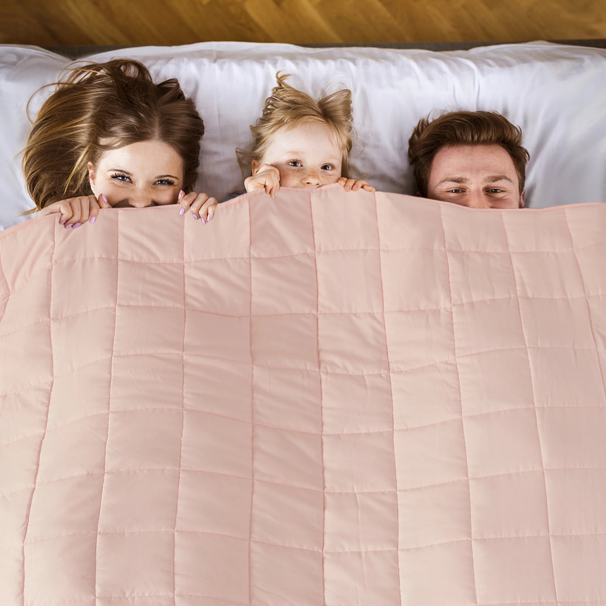 Weighted Blanket for Adult (15Lbs 48"X72" Twin Size Pink) ,Cooling Breathable Heavy Blanket