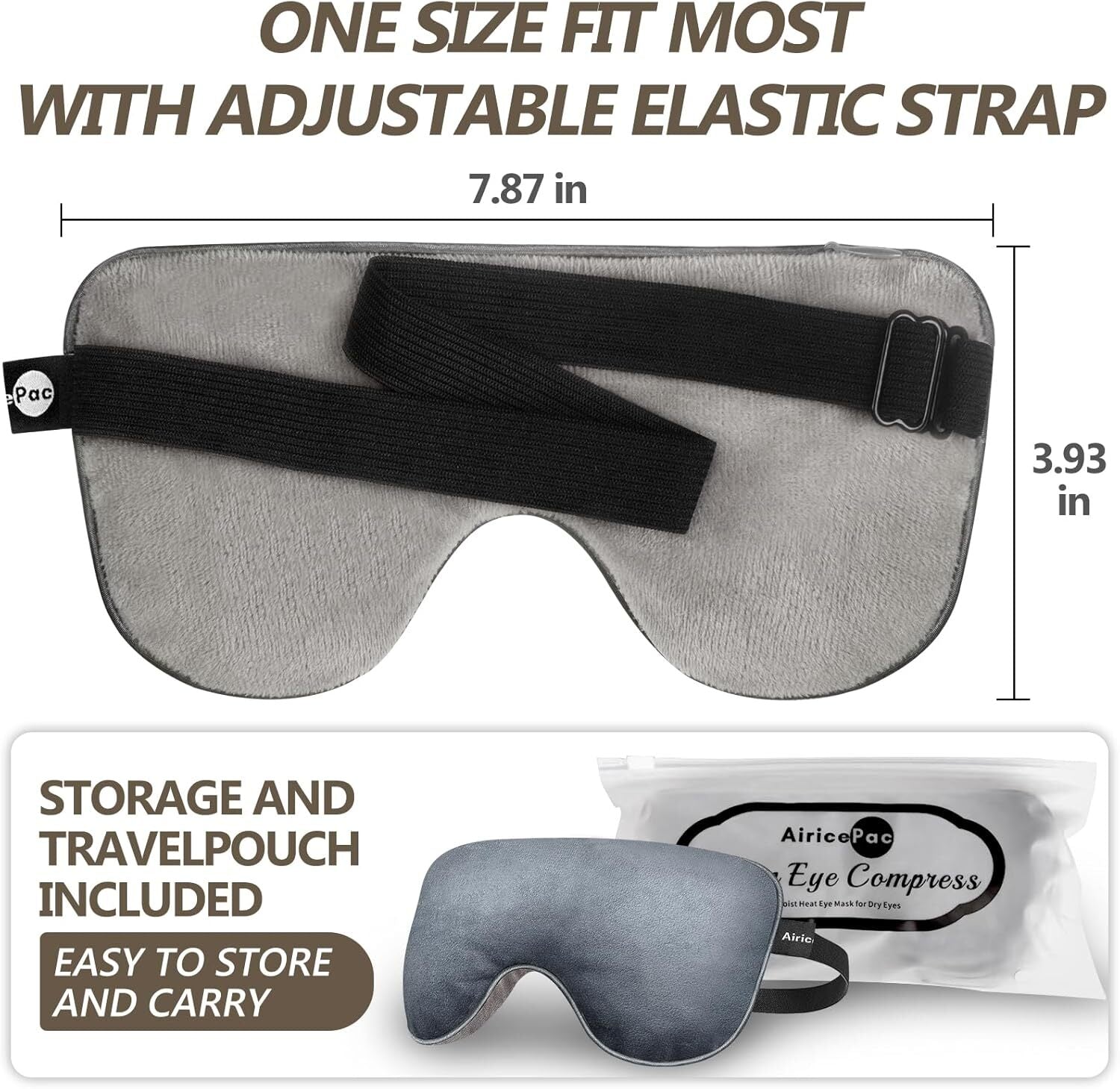 Microwave Activated Warm Eye Compress for Dry Eyes, Blepharitis & Stye, Heated E