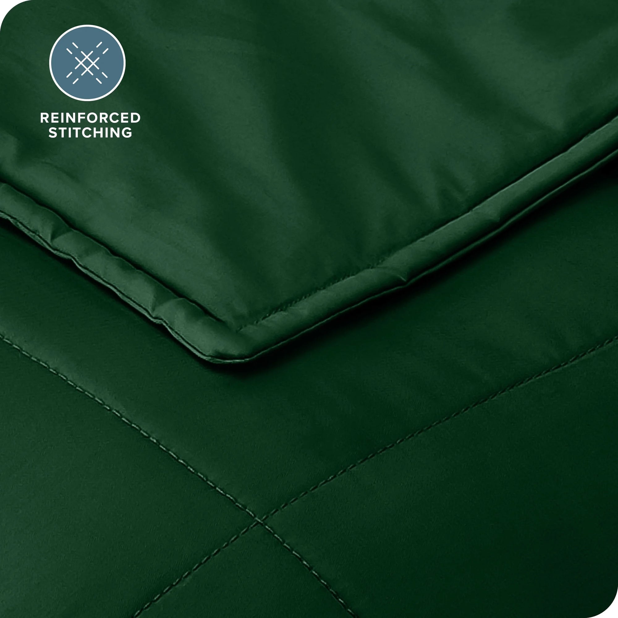 17 Lbs Weighted Blanket for Adults - 60" X 80" - 210Tc Twill Cotton, Forest Green