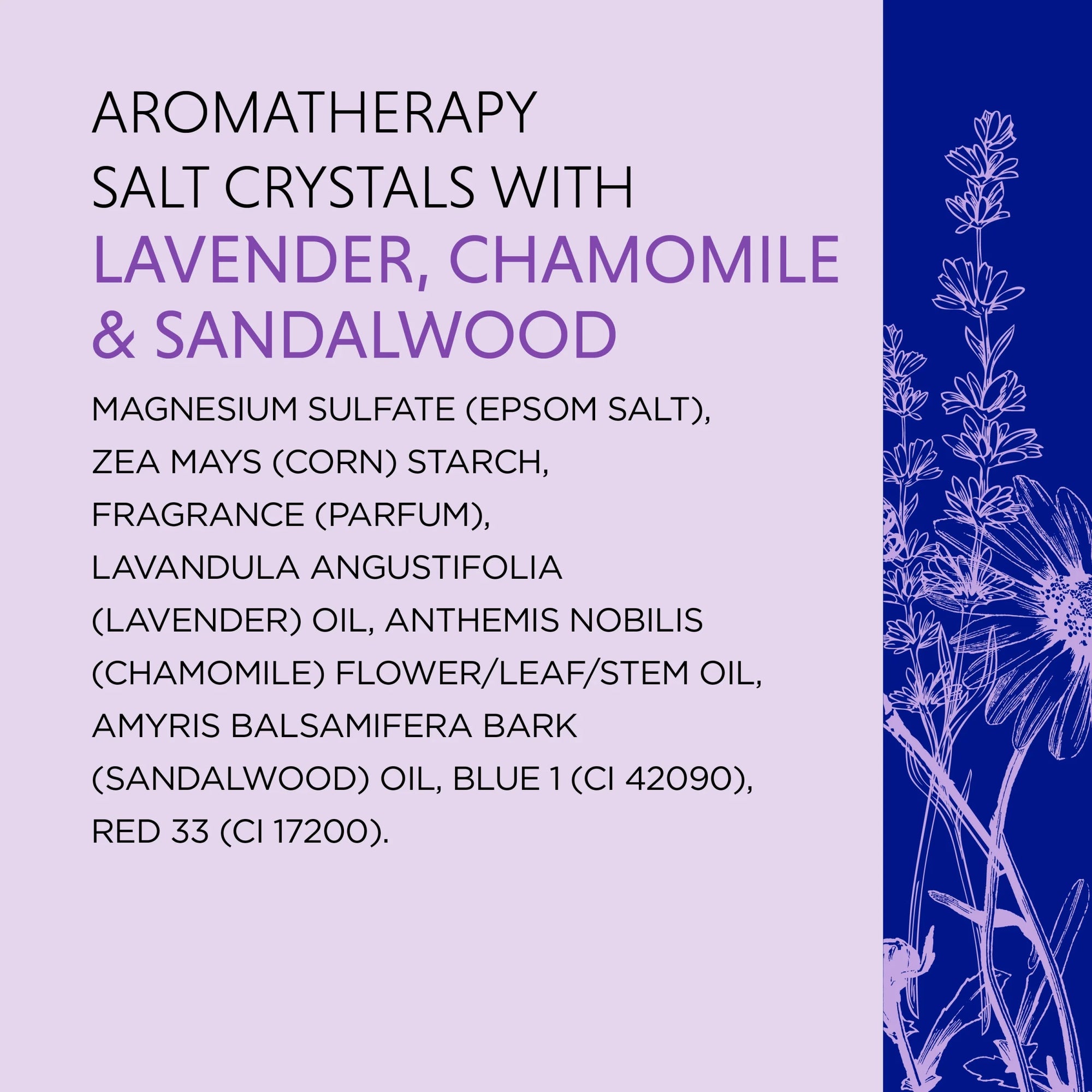 Aromatherapy Sleep Salt Crystals with Lavender, Chamomile, & Sandalwood, 25Oz