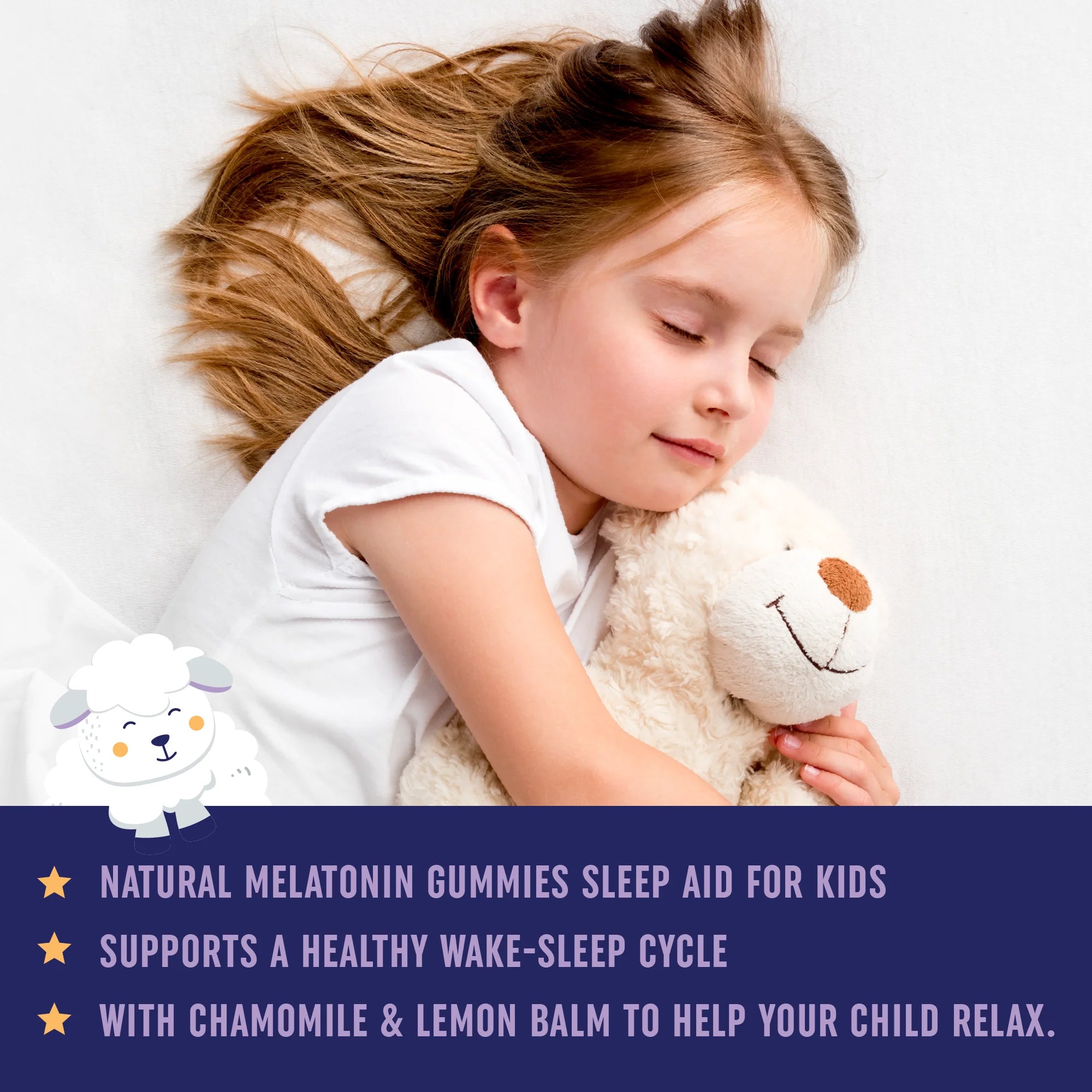 Melatonin Gummies for Kids | 0.5Mg per Gummy | Gentle Rest Support for Children Ages 2+ with Lemon Balm & Chamomile | Non-Gmo, Third-Party Tested | 60 Ct