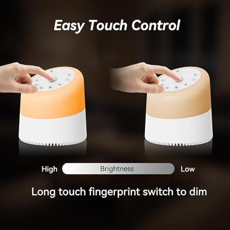White Noise Machine with 32 Soothing Sounds, 9 Colors Night Lights, Auto-Off