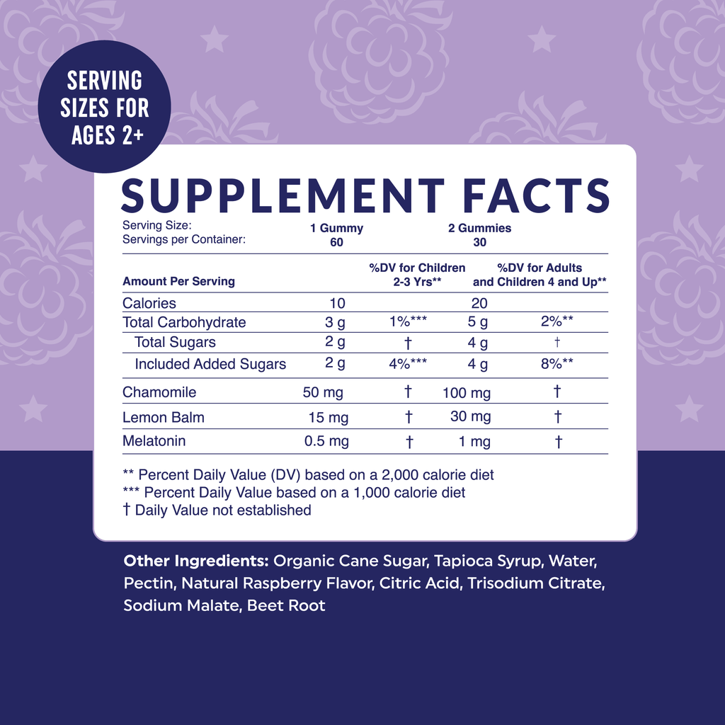 Melatonin Gummies for Kids | 0.5Mg per Gummy | Gentle Rest Support for Children Ages 2+ with Lemon Balm & Chamomile | Non-Gmo, Third-Party Tested | 60 Ct