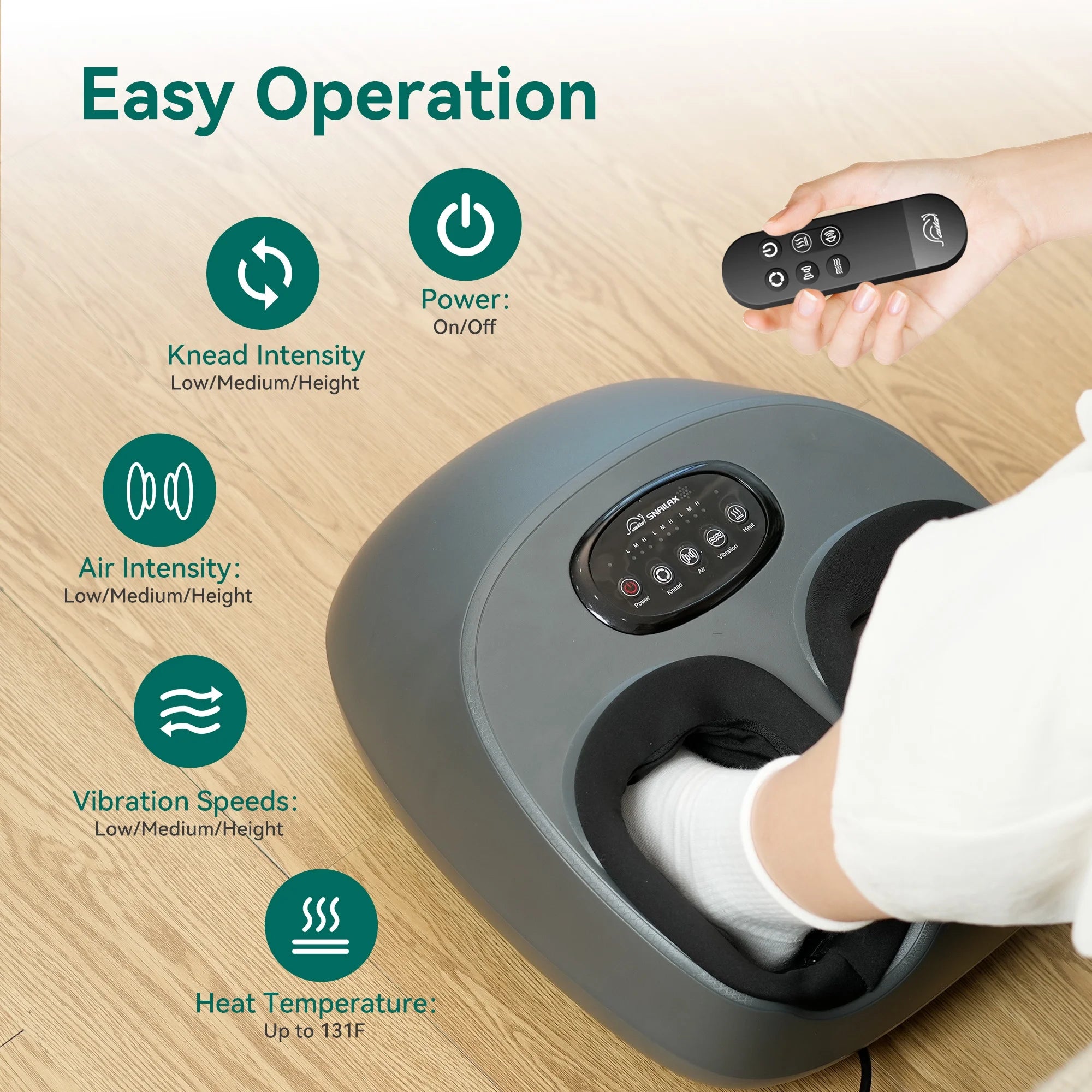 Shiatsu Foot Massager with Heat, Foot Massage Machine for Blood Circulation, Gift