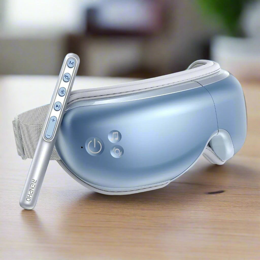 Eyeris1 Temple Massager with Heat Bluetooth Music for Eye Relaxing, with Remote Control