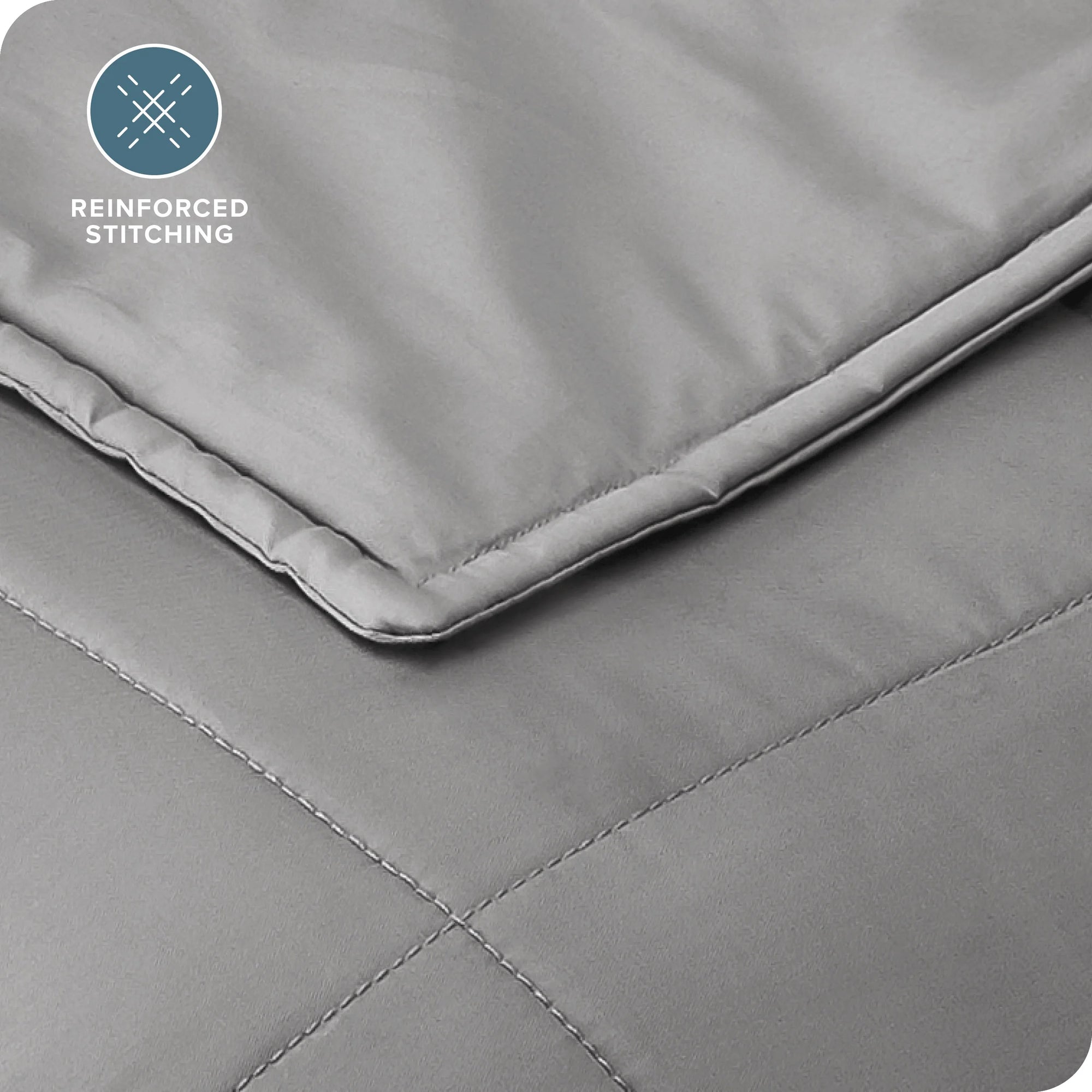 17 Lbs Weighted Blanket for Adults - 60" X 80" - 210Tc Twill Cotton, Light Gray