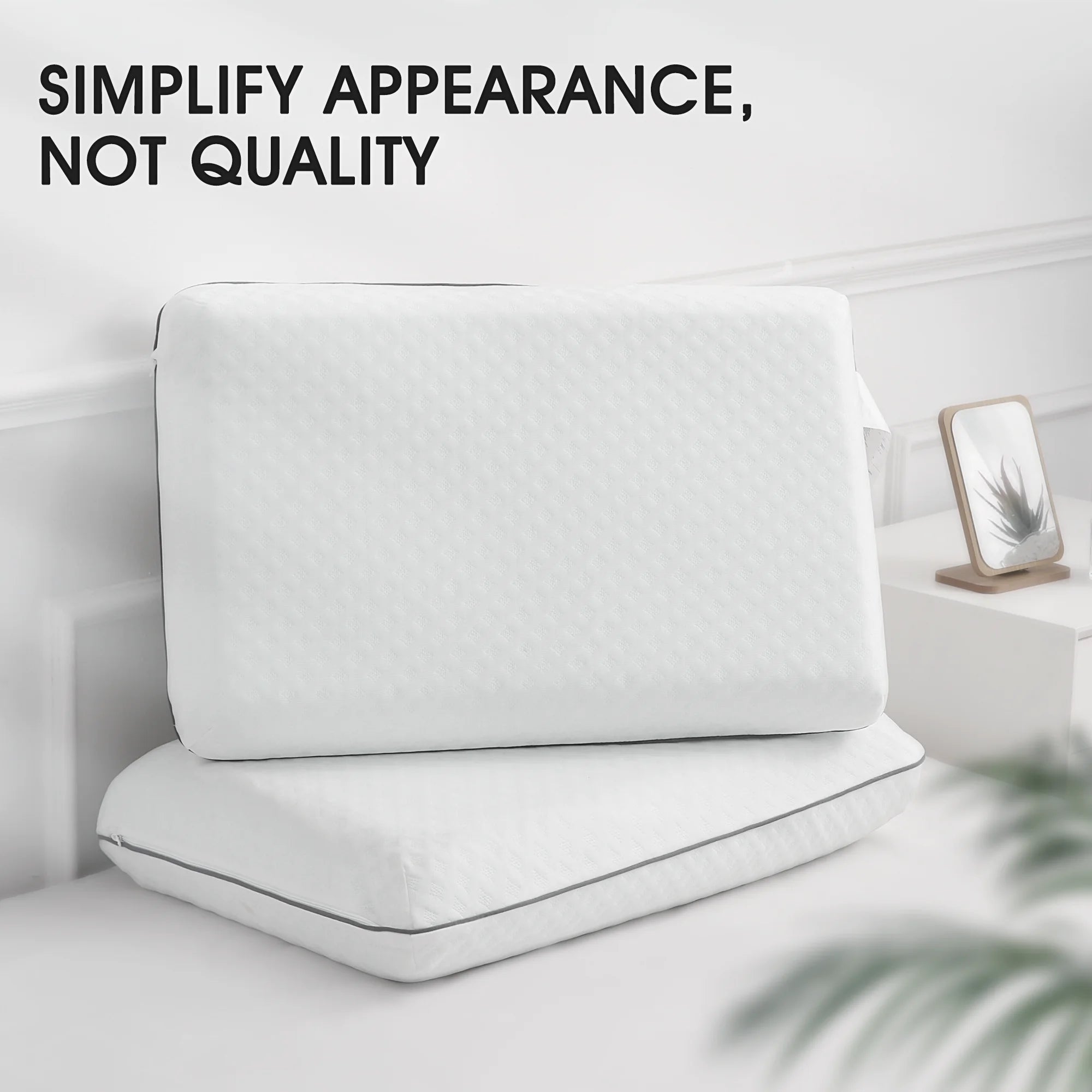 Cooling Gel Memory Foam Pillow, Standard Size Neck Support, 25"X16", 2-Pack