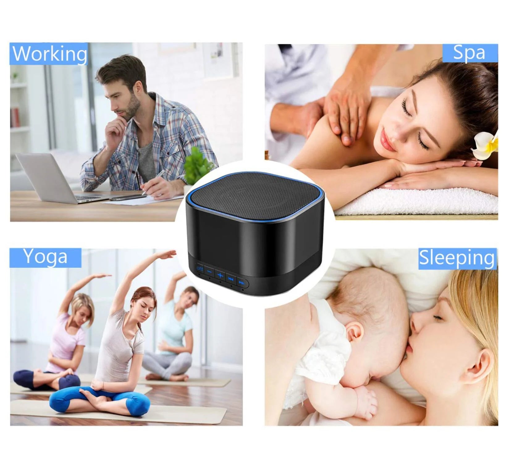 Sound Machines White Noise Machine with 20 Non Looping Natural
