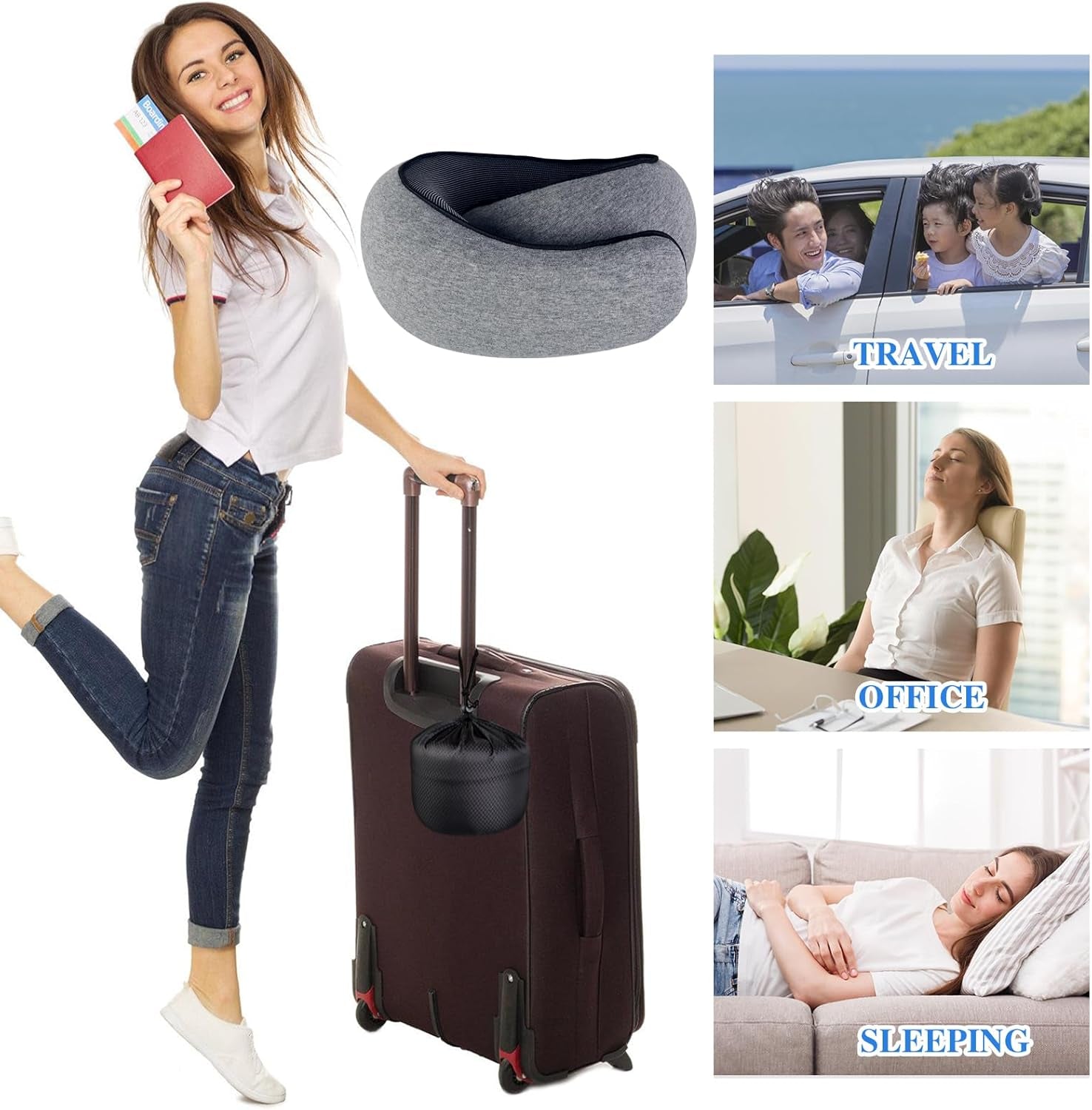 Travel Pillow Neck Pillow Neck Pillow for Traveling 360� Travel N...