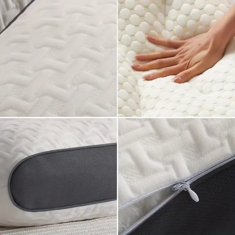 [Massage Neck Pillow] 1Pcs Soft Adjustable Ergonomic Knitted Massage Neck Pillow Orthopedic Contour Support Pillow
