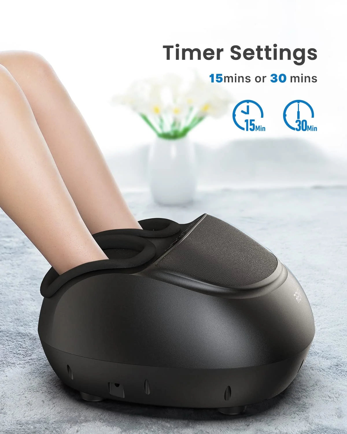 Foot Massager Machine with Heat, Shiatsu Deep Kneading, Birthday Gifts for Mom Dad Men,Fit’S Feet up to Men Size 12 Remote Control