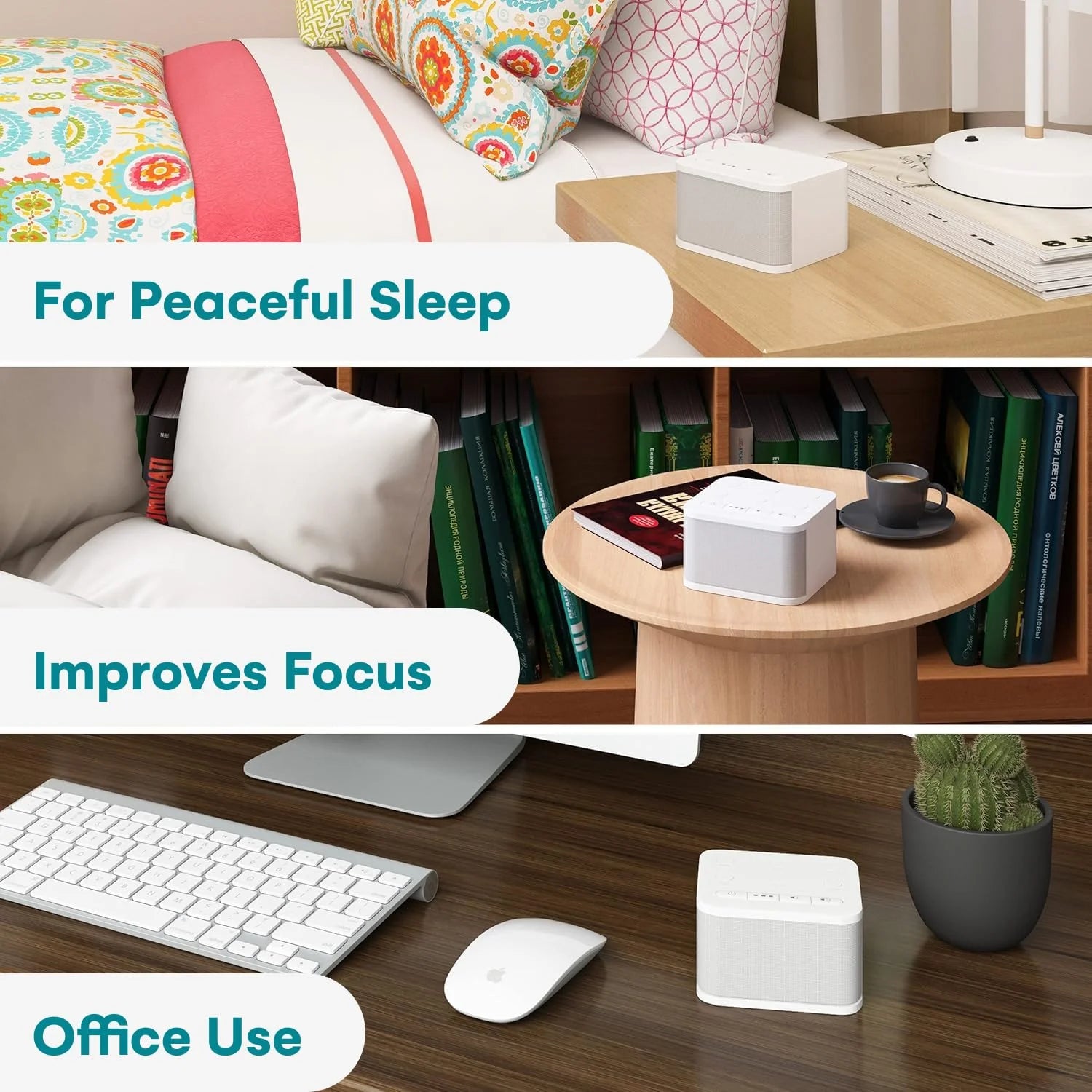 Big Red Rooster Sleep Sound Machine - White Noise Device for Kids and Babies with Rain and Nature Sounds - Portable Noise Cancellation for Nap Time, Bedroom, Nursery, or Office - 4X4X3 In