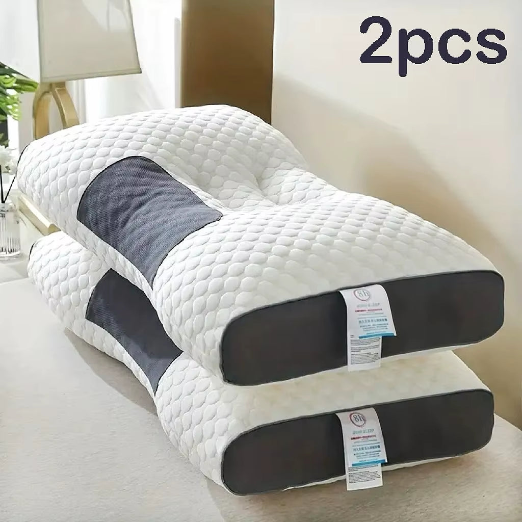 [Massage Neck Pillow] Soft Adjustable Ergonomic Knitted Massage Neck Pillow Orthopedic Contour Support Pillow