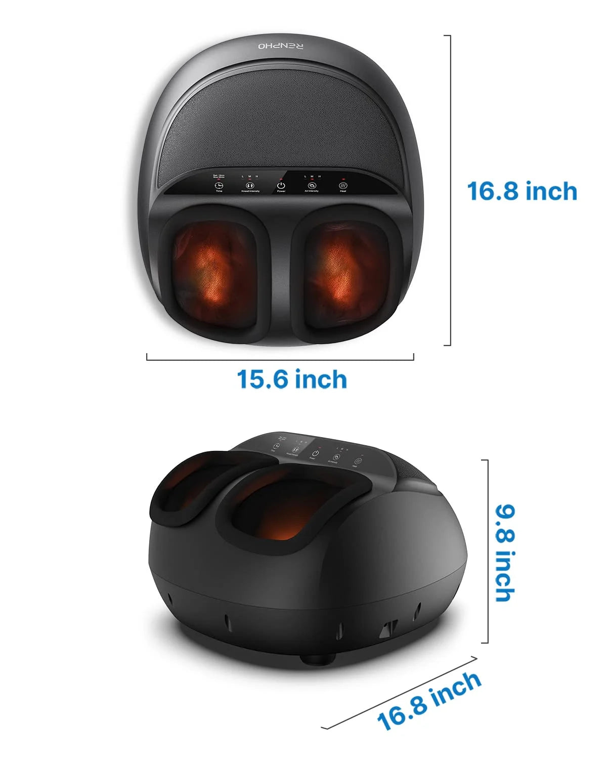 Foot Massager Machine with Heat, Shiatsu Deep Kneading, Birthday Gifts for Mom Dad Men,Fit’S Feet up to Men Size 12 Remote Control