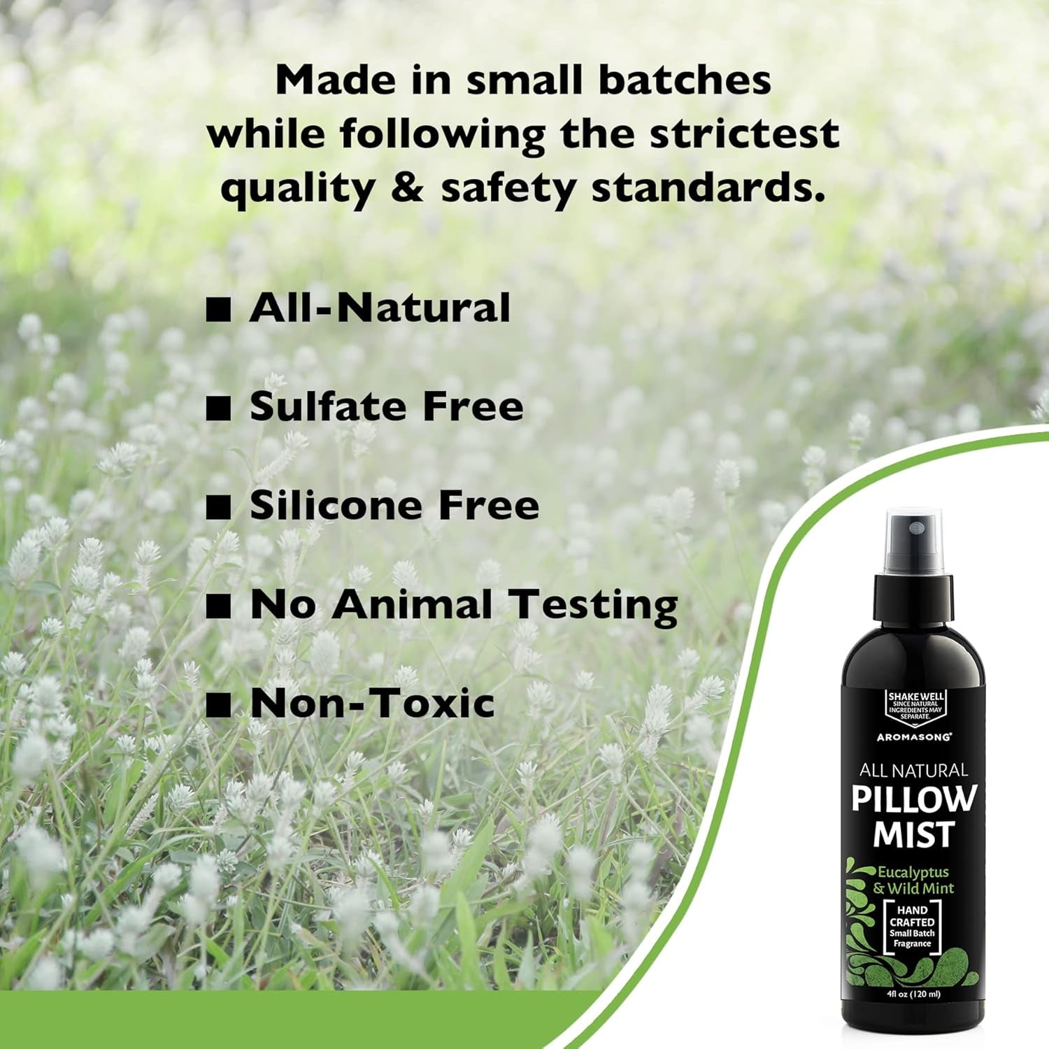 Eucalyptus & Wild Mint Pillow Spray - All Natural Calming Linen & Bedtime Mist for Deep Sleep - Aromatherapy Essential Oils for Sleeping