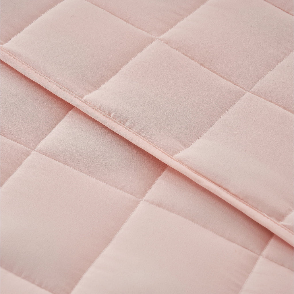 Weighted Blanket for Adult (15Lbs 48"X72" Twin Size Pink) ,Cooling Breathable Heavy Blanket