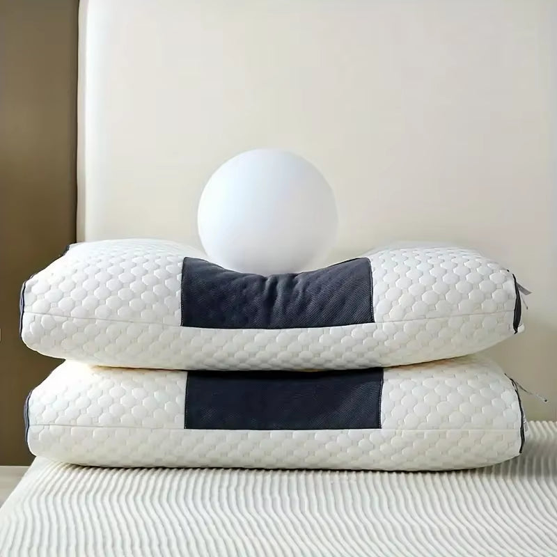 [Massage Neck Pillow] 1Pcs Soft Adjustable Ergonomic Knitted Massage Neck Pillow Orthopedic Contour Support Pillow