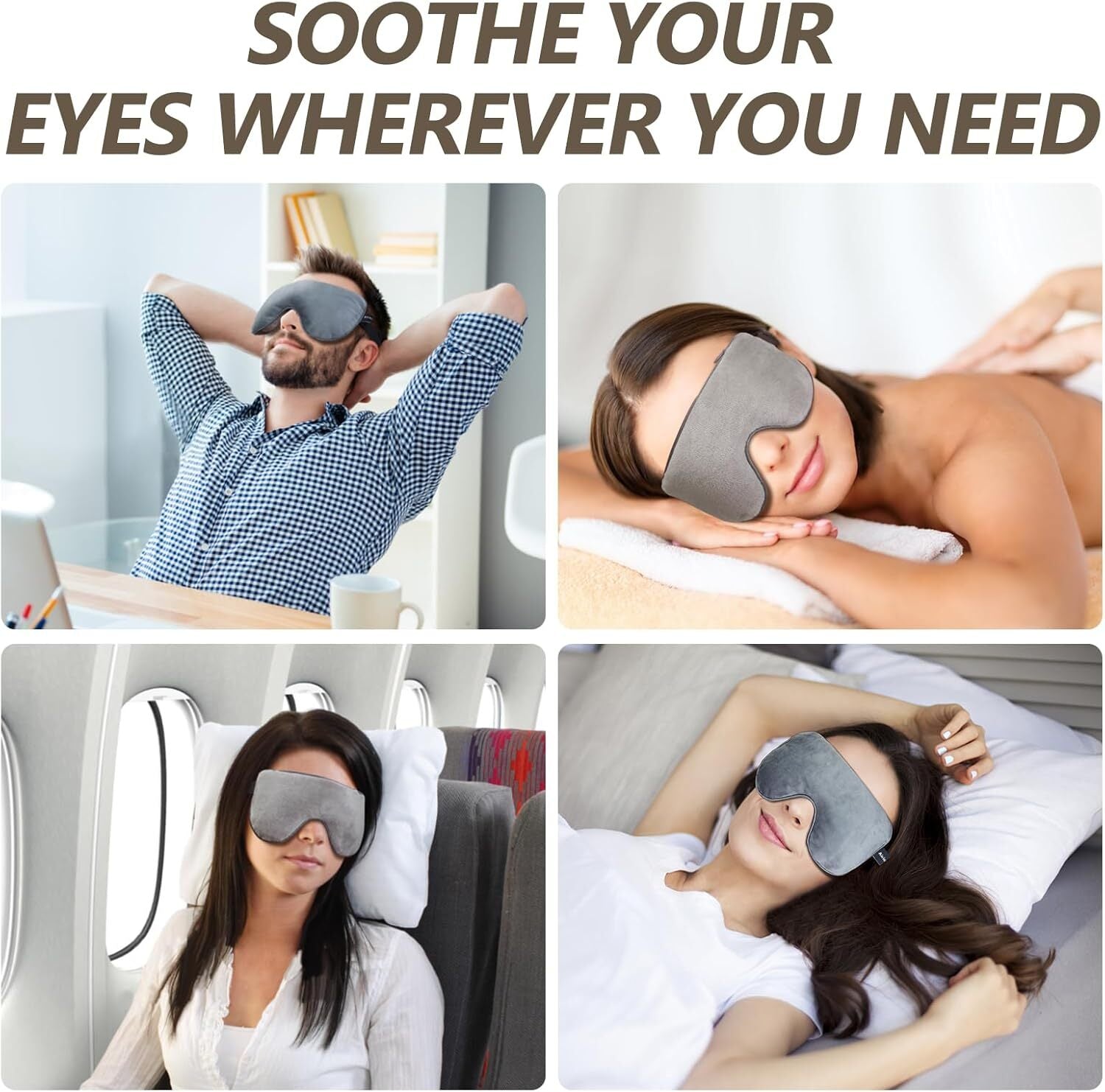 Microwave Activated Warm Eye Compress for Dry Eyes, Blepharitis & Stye, Heated E