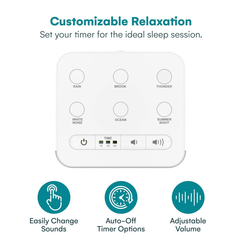 Big Red Rooster Sleep Sound Machine - White Noise Device for Kids and Babies with Rain and Nature Sounds - Portable Noise Cancellation for Nap Time, Bedroom, Nursery, or Office - 4X4X3 In