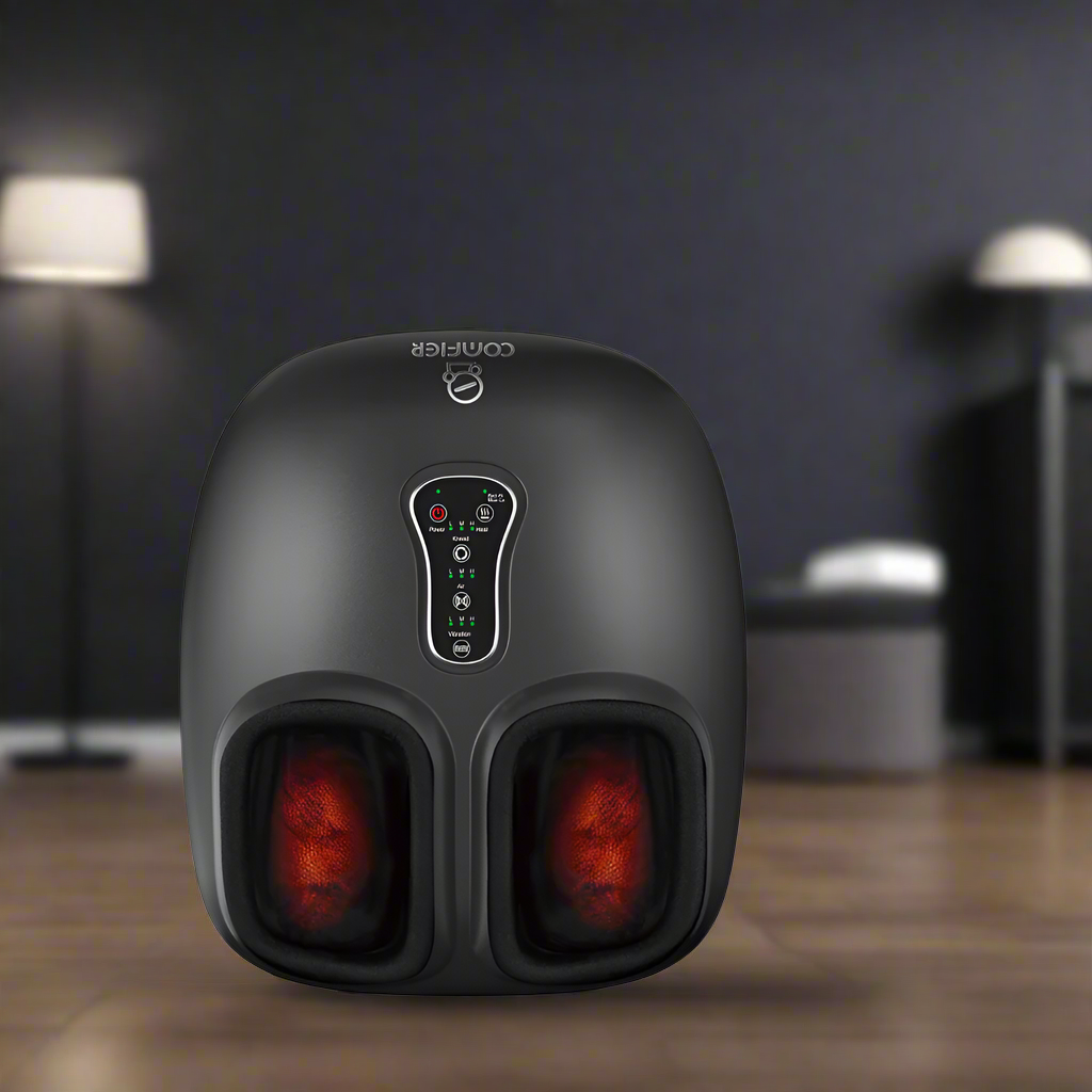 Heated Foot Massager with Compression, Vibration & Rolling