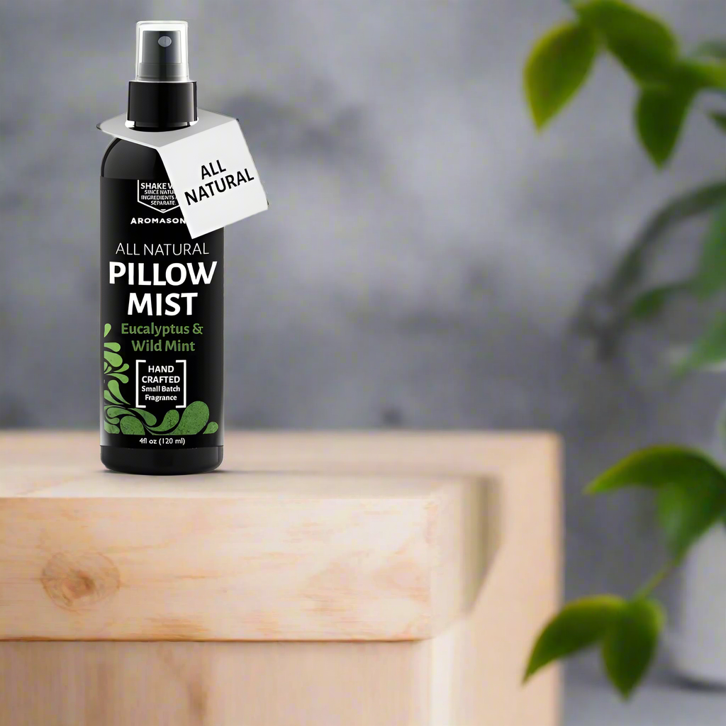 All Natural Pillow Mist bottle with label on a white background