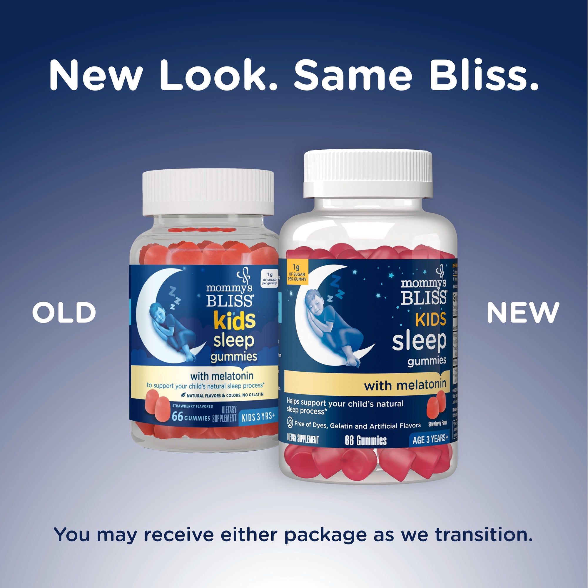 (2 Pack)  Kids Sleep Gummies, Dietary Supplement, Strawberry, 66 Count