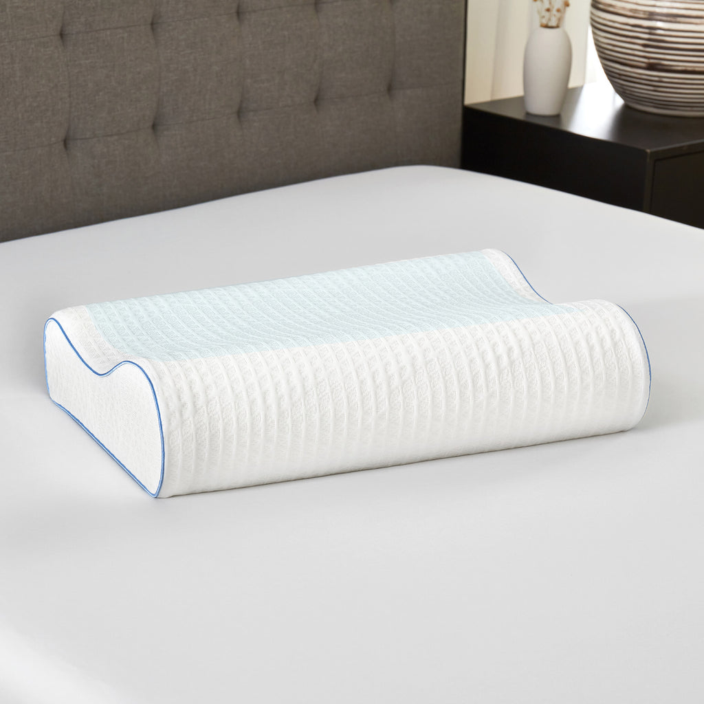 Bodipedic Cooling Gel Overlay Memory Foam Contour Bed Pillow