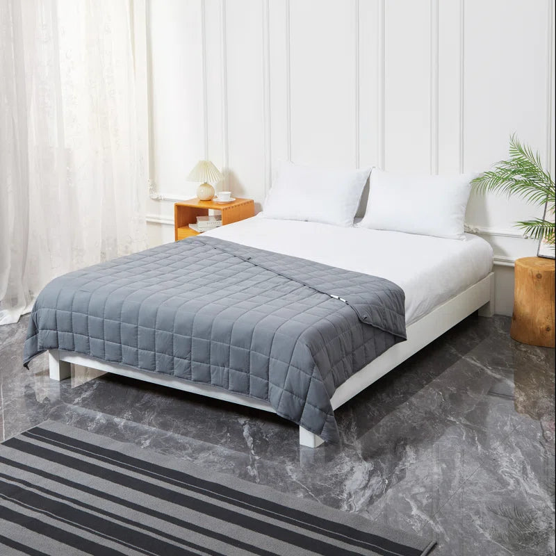 Weighted Blanket with Premium Glass Beads, Cooling Breathable Heavy Blanket